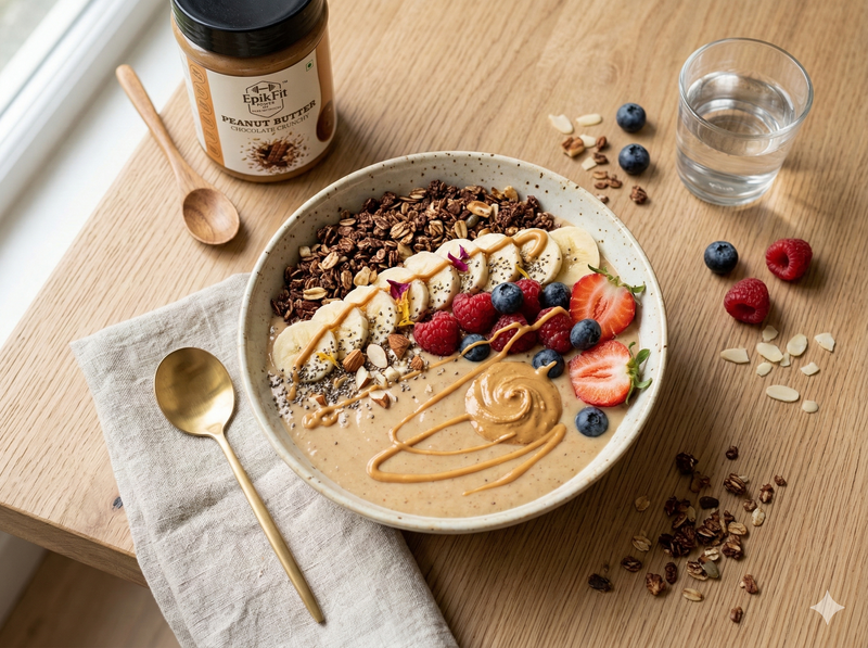 Epikfit best peanut butter in india for muscle gain high protein healthy peanut butter